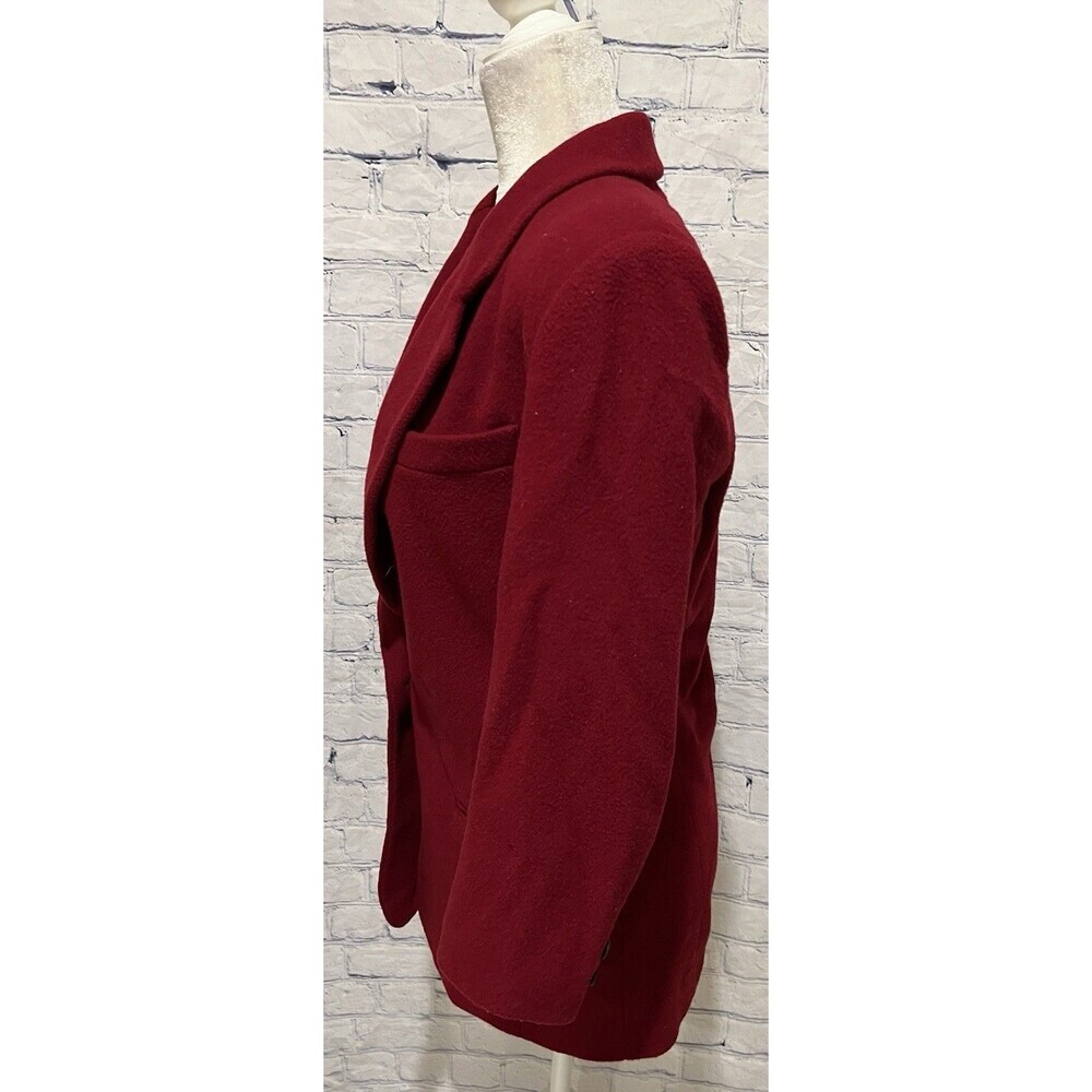 Vintage Gitano One Button Blazer Jacket 90s Wool Blend Red Womens Small - Picture 4 of 9